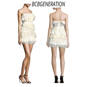 NWT BCBGeneration Popover Multilayered Ruffles flounce mini dress